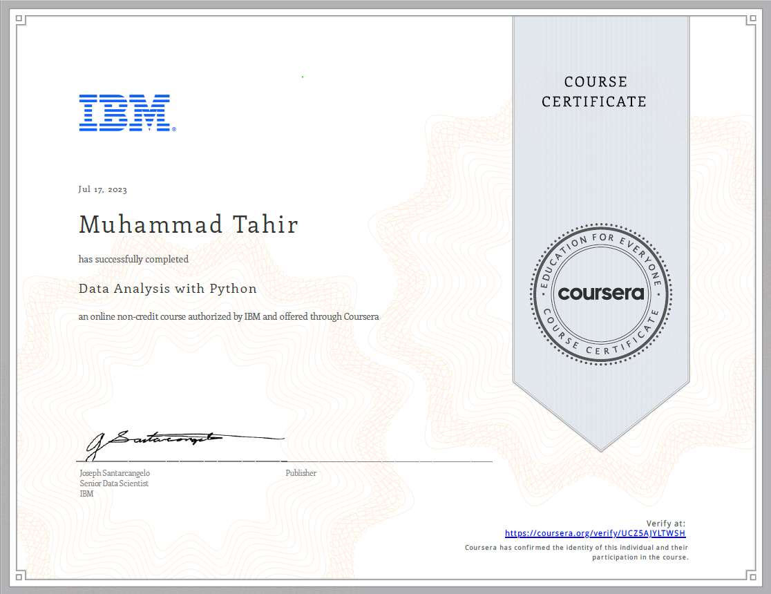Data Analysis with Python